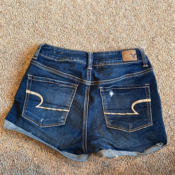 American Eagle Jean Shorts. High Rise Shortie - Picture 2 of 4